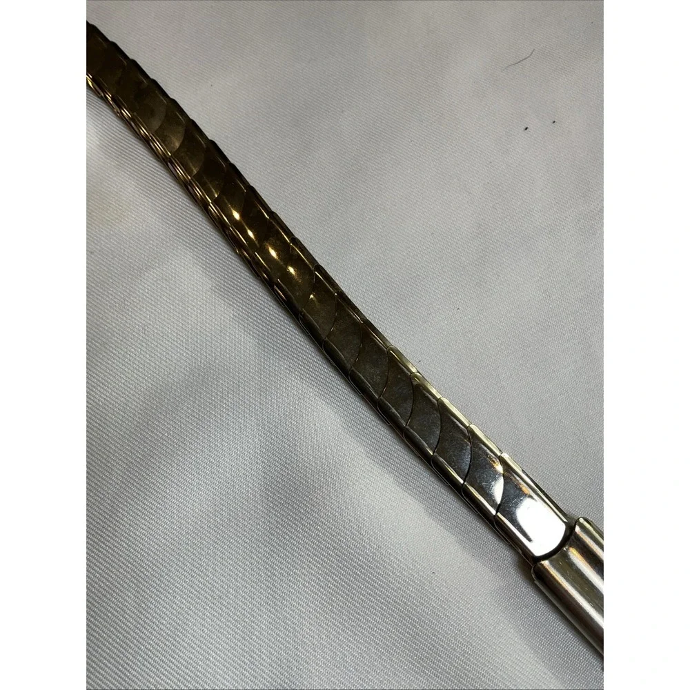 Vintage Silver Tone Stretch Snake Belt 70s 80s